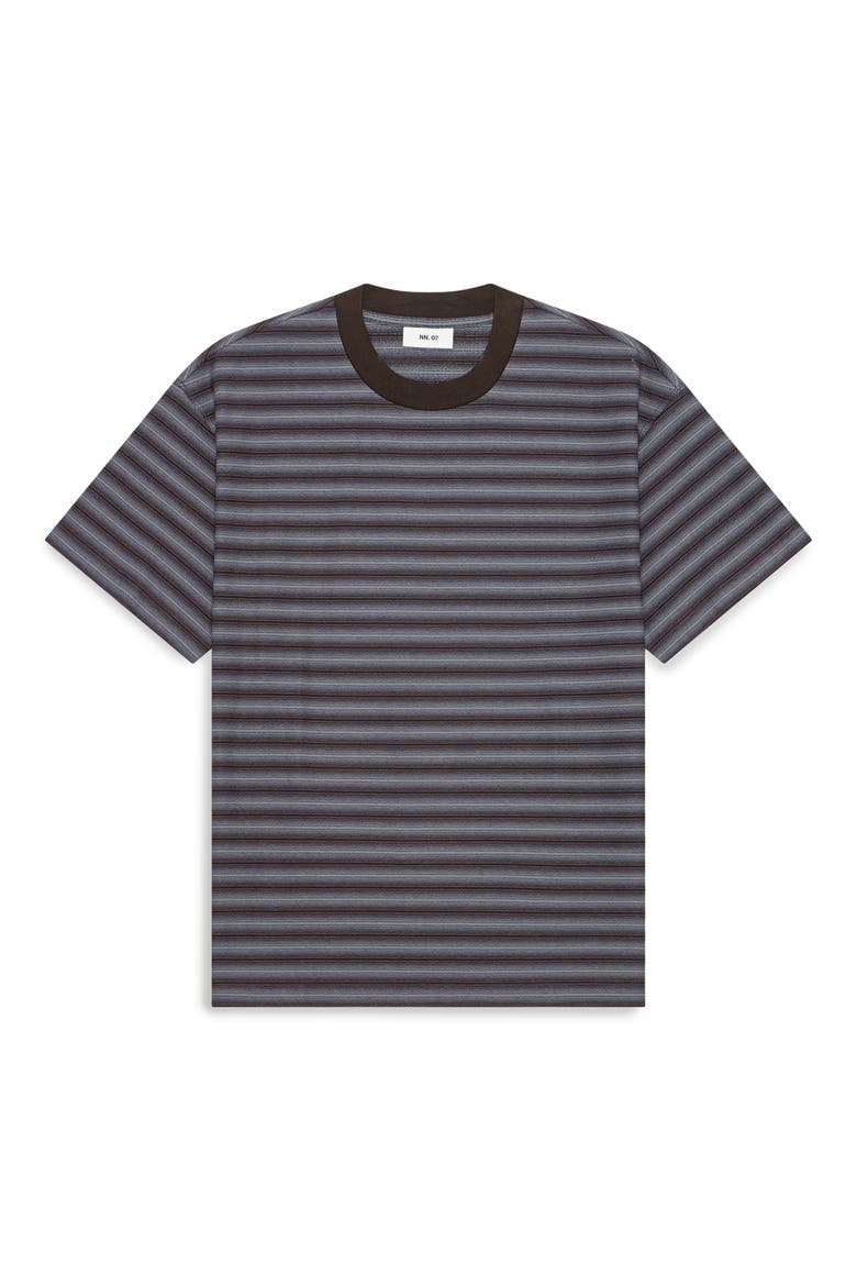 Lionel Striped Organic Cotton T-Shirt, Alternate, color, BLUE STRIPE