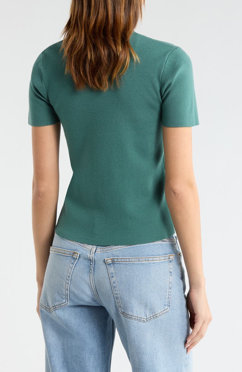 WISHLIST Cutout Short Sleeve Knit Top, Alternate, color, Green