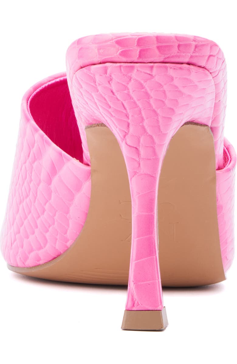 NEW YORK AND COMPANY Delara Croc Embossed Heeled Sandal, Alternate, color, Pink