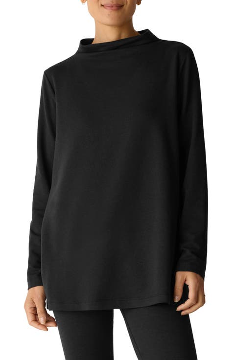 Funnel Neck Long Sleeve Top