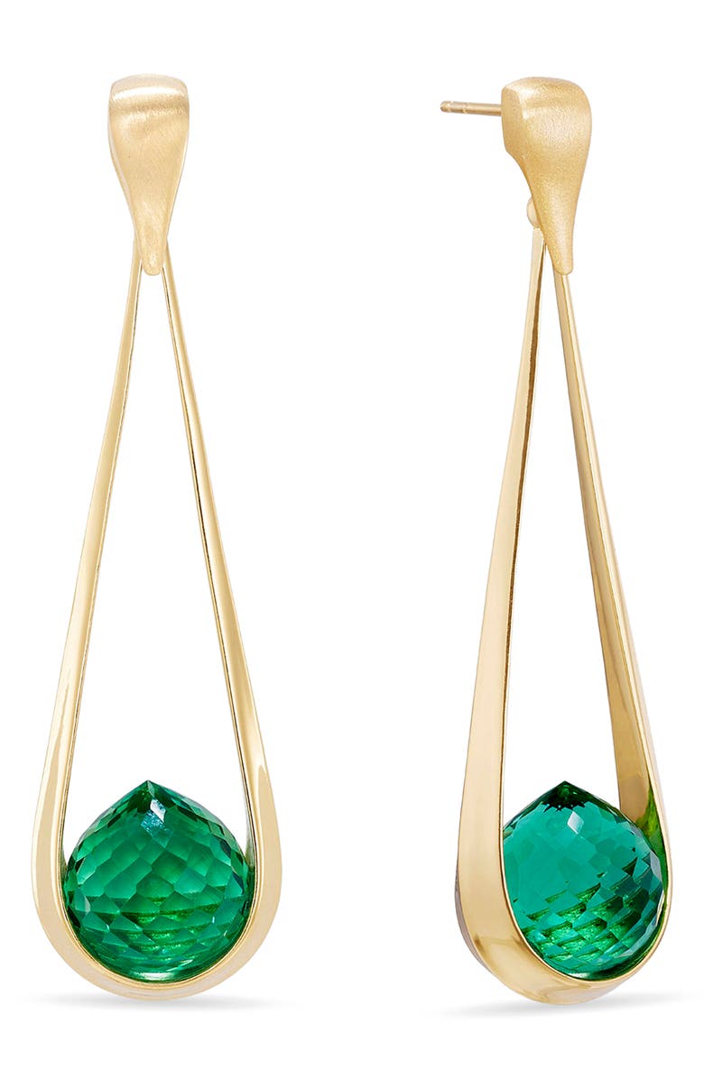 Dean Davidson Samui Simulated Stone Drop Earrings, Main, color, Banyan Green