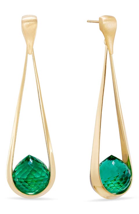 Samui Simulated Stone Drop Earrings