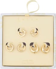 Leith 3-Pack Assorted Wide Huggie Hoop Earrings