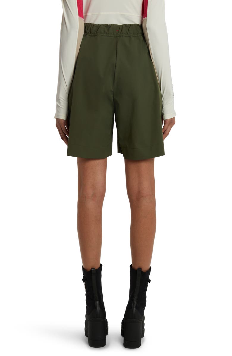 Moncler Grenoble Water Repellent Belted Technical Stretch Nylon Shorts, Alternate, color, Military Green