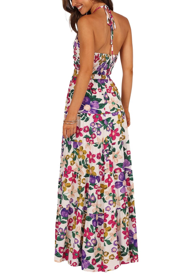 Kari Halter Crop Top & Maxi Skirt, Alternate, color, FLORAL