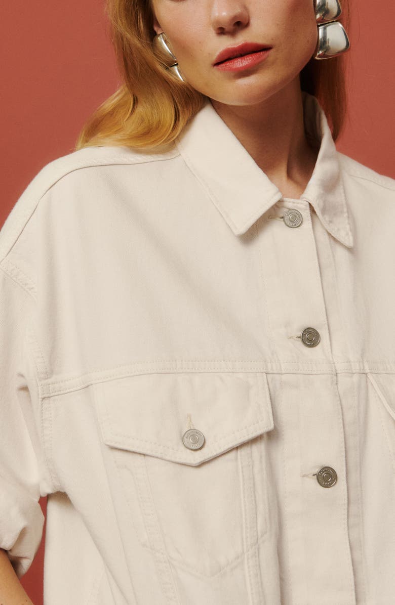 Reformation Brooks Oversize Organic Cotton Denim Jacket, Alternate, color, 