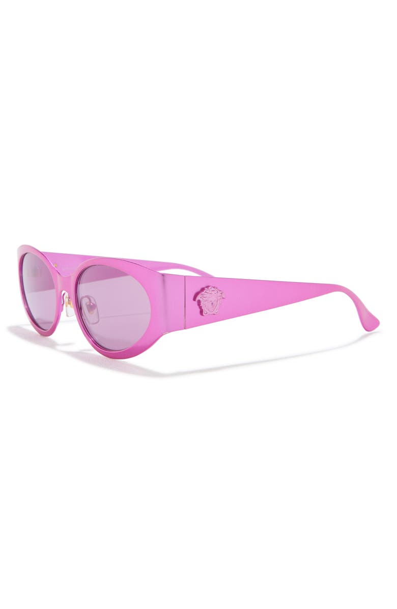Versace 56mm Oval Sunglasses, Alternate, color, Violet