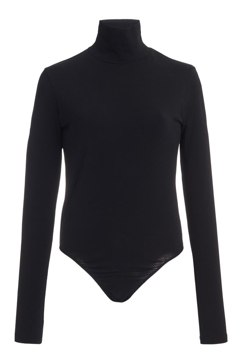 TURTLENECK BODYSUIT, Alternate, color, BLACK