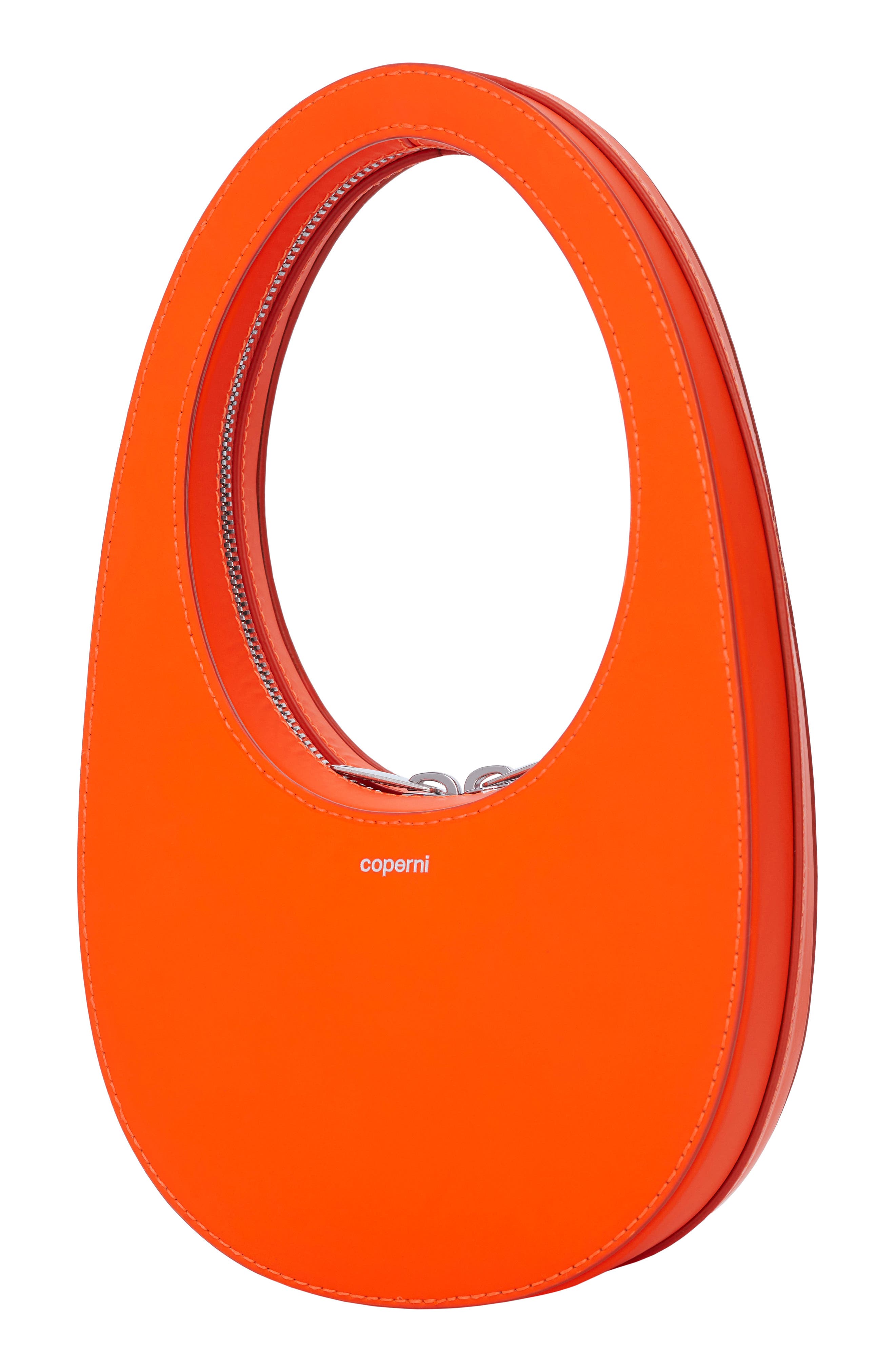 Mini Swipe Leather Top Handle Bag, Alternate, color, NEON ORANGE NEOR