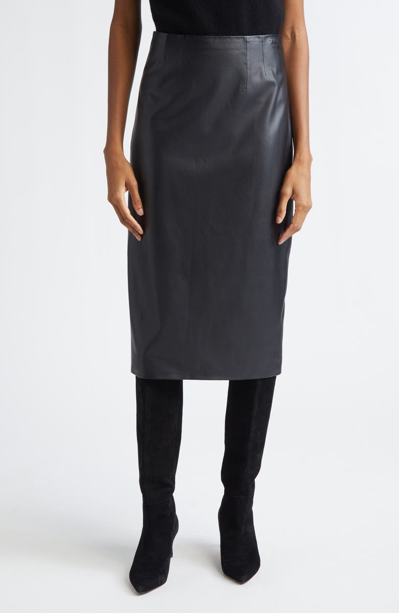 Veronica Beard Holmes Faux Leather Pencil Skirt, Main, color, 