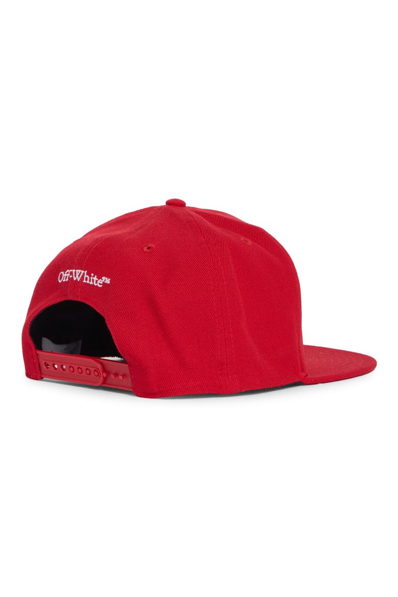 Arrows Embroidered Flat Brim Hat, Alternate, color, RED