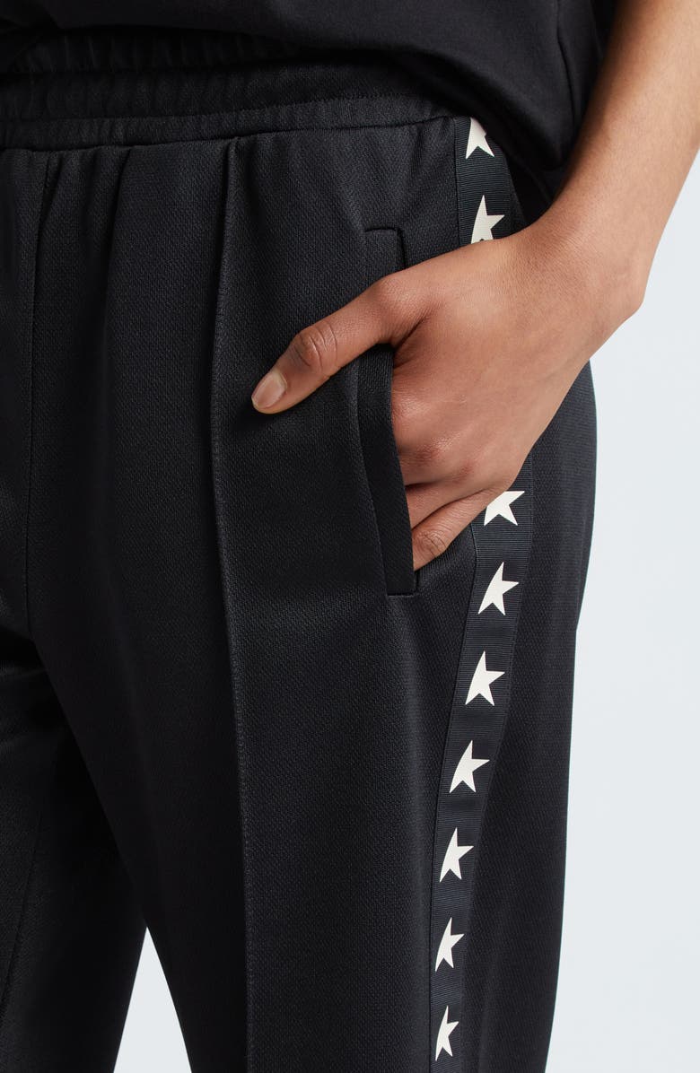 Golden Goose Dorotea Star Collection Logo Track Pants, Alternate, color, Black/ White