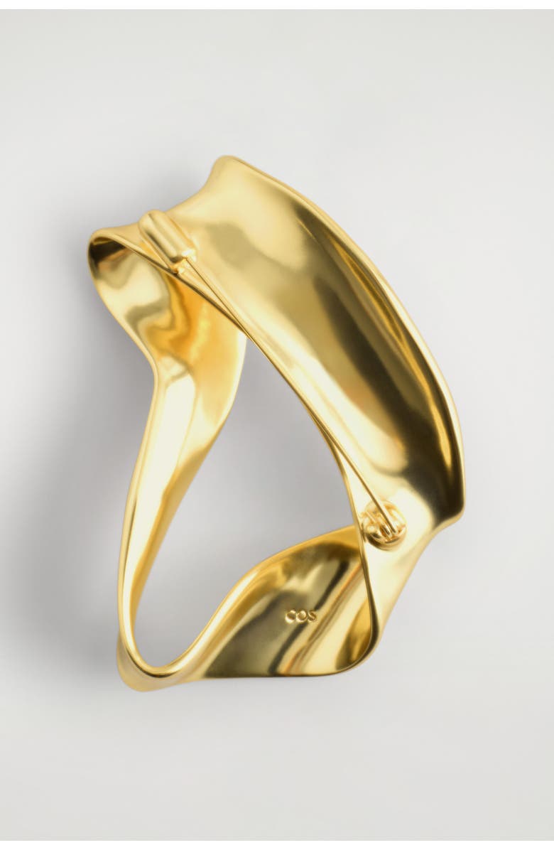 COS Twisted Ribbon Pin Brooch, Alternate, color, Gold