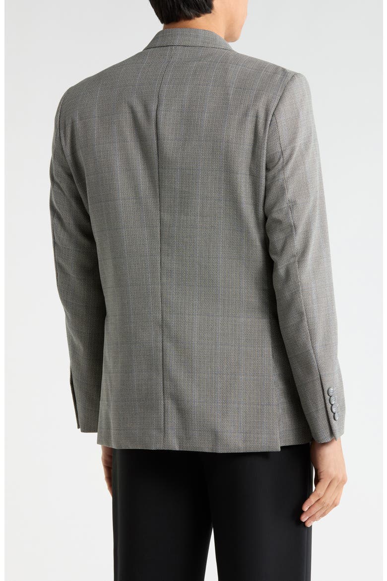 Slim Fit Plaid Stretch Sport Coat, Alternate, color, GREY