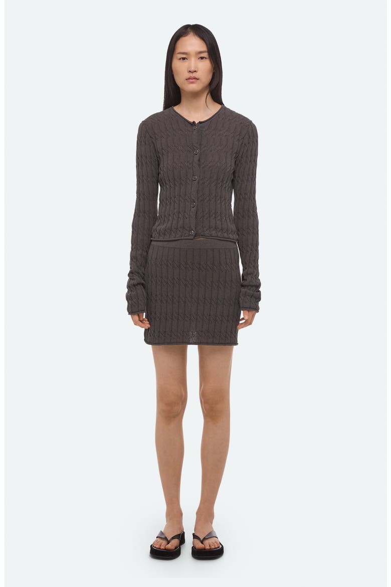 Cable Stitch Crop Cardigan, Alternate, color, GRAVEL