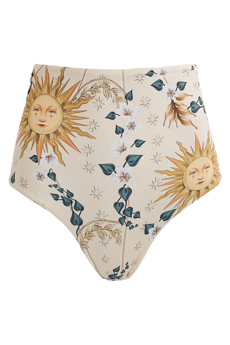 Juls Solstice Reversible High Waist Bikini Bottoms, Alternate, color, WHITE