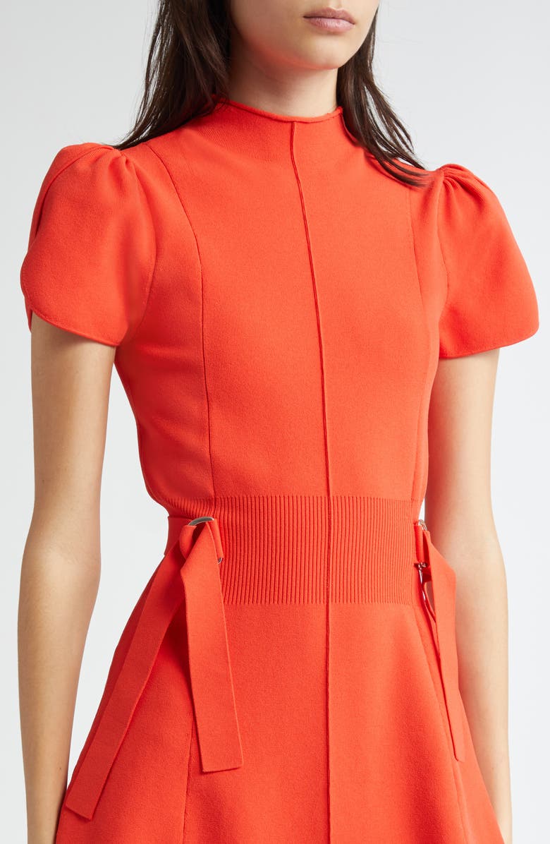 3.1 Phillip Lim Tulip Sleeve Knit Minidress, Alternate, color, Poppy