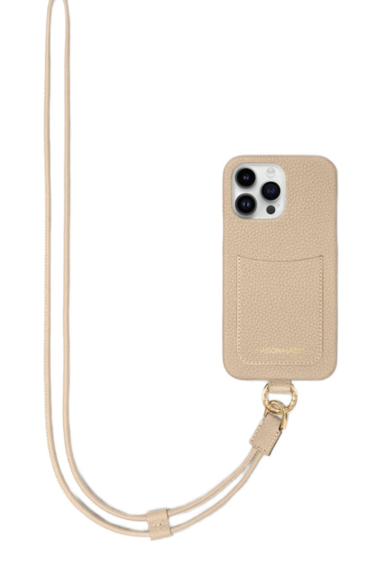 Sling Phone Case iPhone 15 Pro, Alternate, color, Saharan Nude