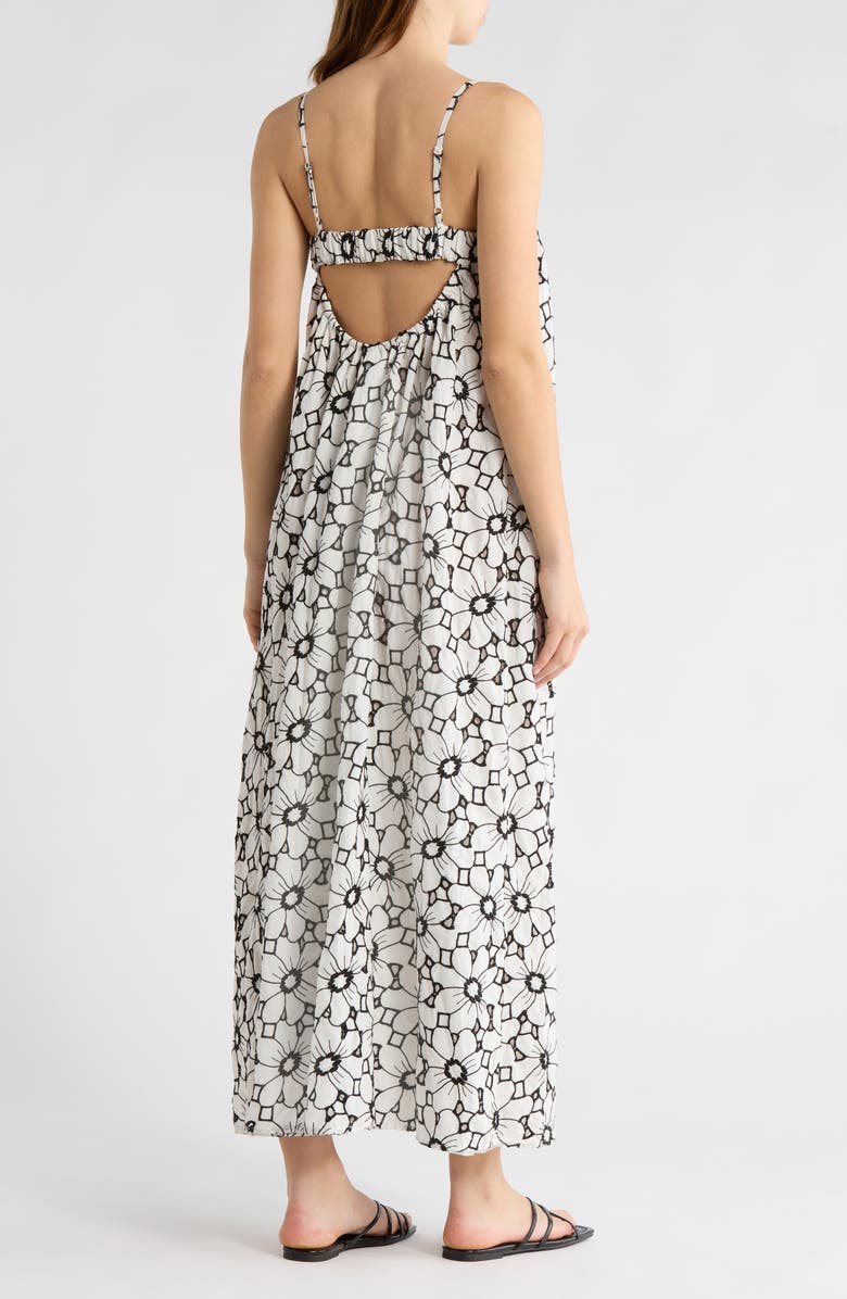 Topshop Floral Embroidered Swing Sundress, Alternate, color,