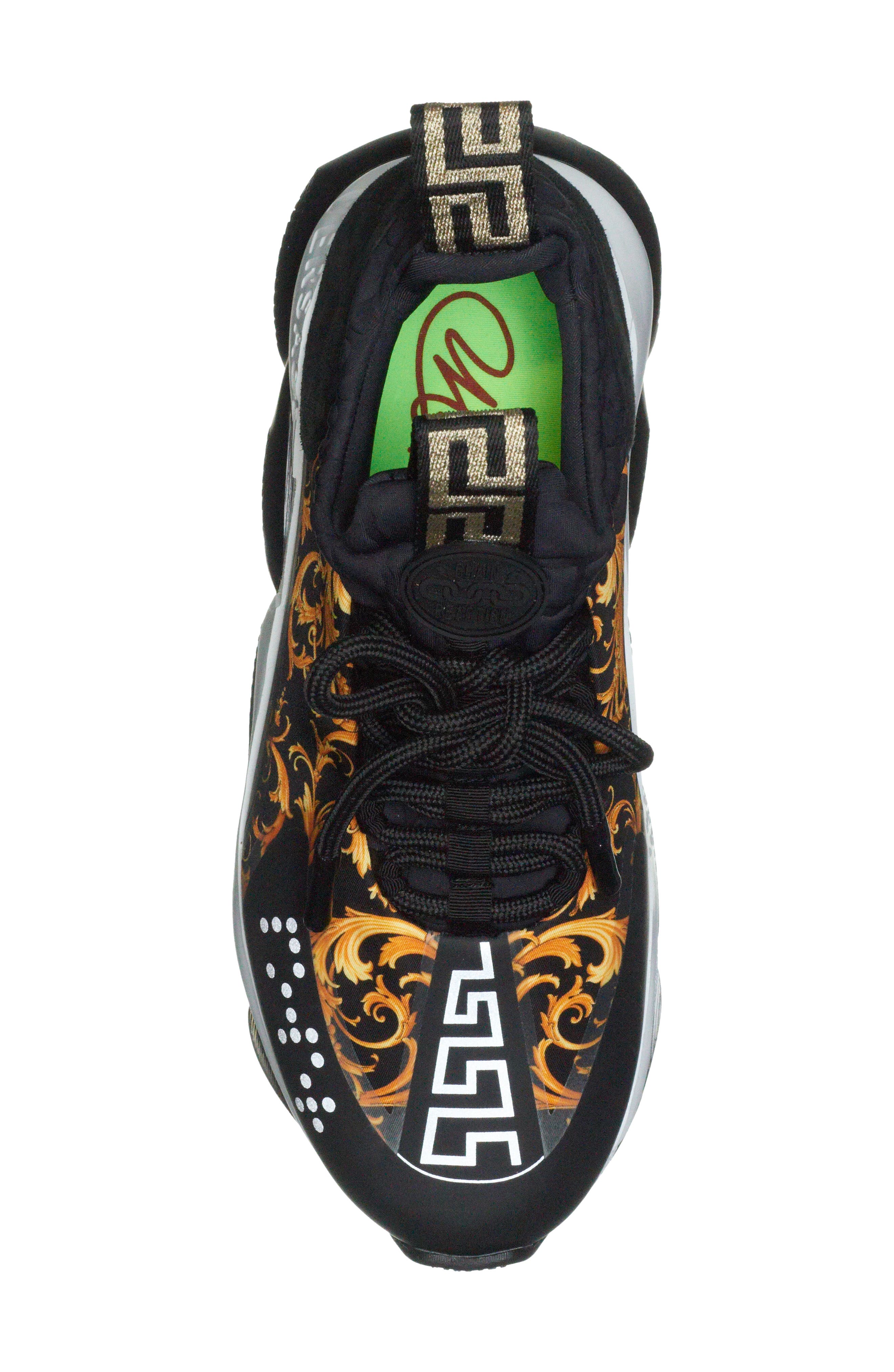 Versace Cross Chainer High Top Sneaker, Alternate, color, 