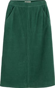 Seasalt Cornwall Window Wren Organic Cotton Corduroy Midi Skirt