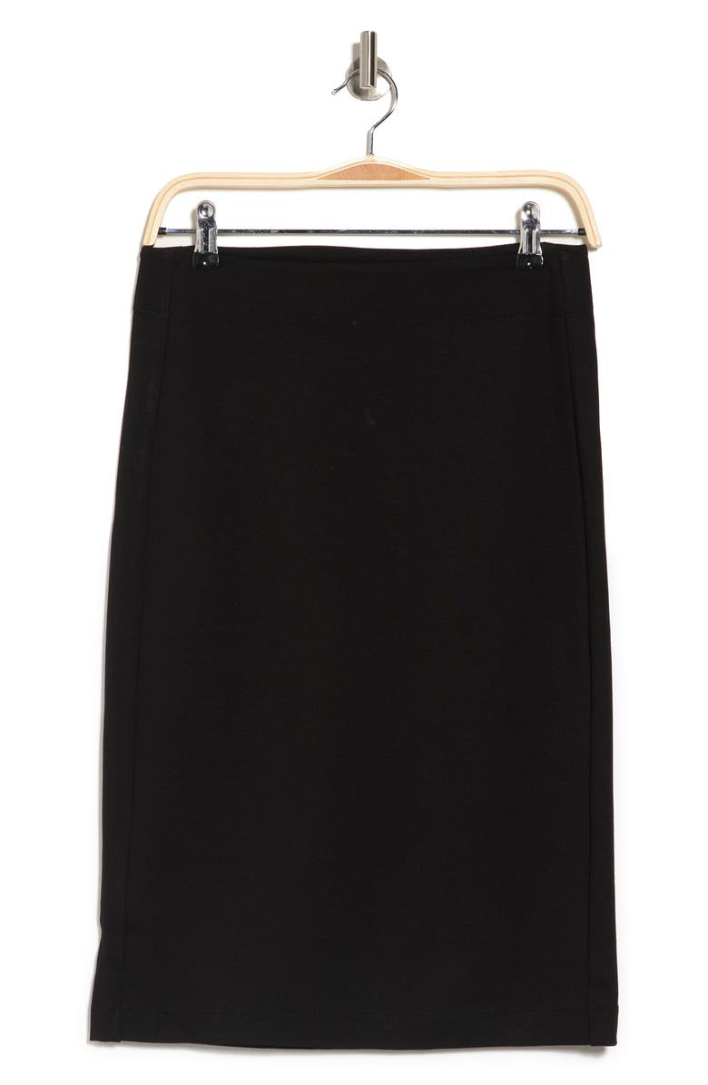 T Tahari Pull-On Ponte Pencil Skirt, Alternate, color, Black