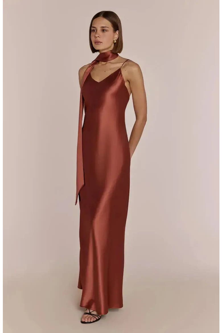 Brooklyn Slip Dress, Alternate, color, Terracotta
