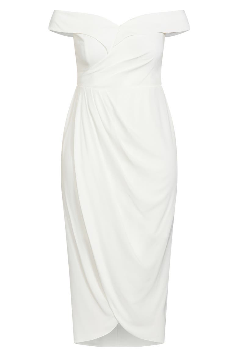 Ripple Love Off the Shoulder Maxi Dress, Alternate, color, IVORY