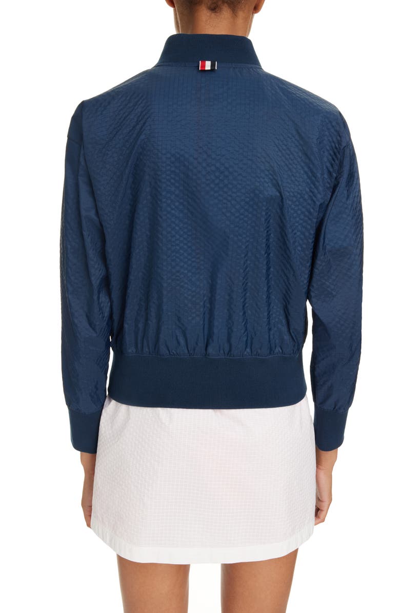 Thom Browne Dropped Shoulder Ripstop Bomber Jacket, Alternate, color, 