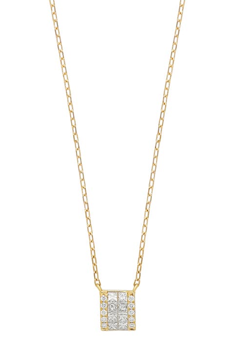 Gatsby Diamond Square Pendant Necklace (Nordstrom Exclusive)