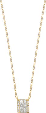 Bony Levy Gatsby Diamond Square Pendant Necklace