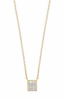 Bony Levy Gatsby Diamond Square Pendant Necklace