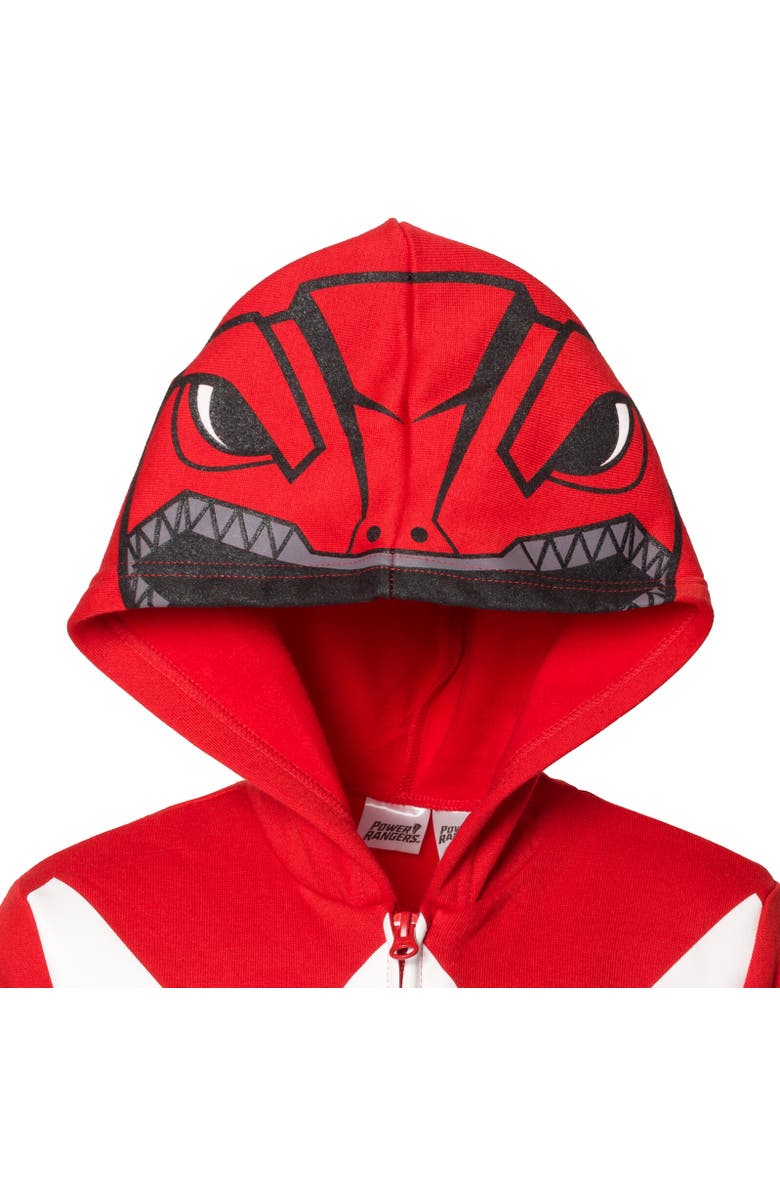Power Rangers Cosplay Zip-Up Hoodie, Alternate, color, Red Ranger Red