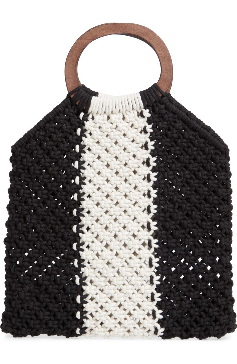 Mali + Lili Riley Stripe Knit Bag, Alternate, color,