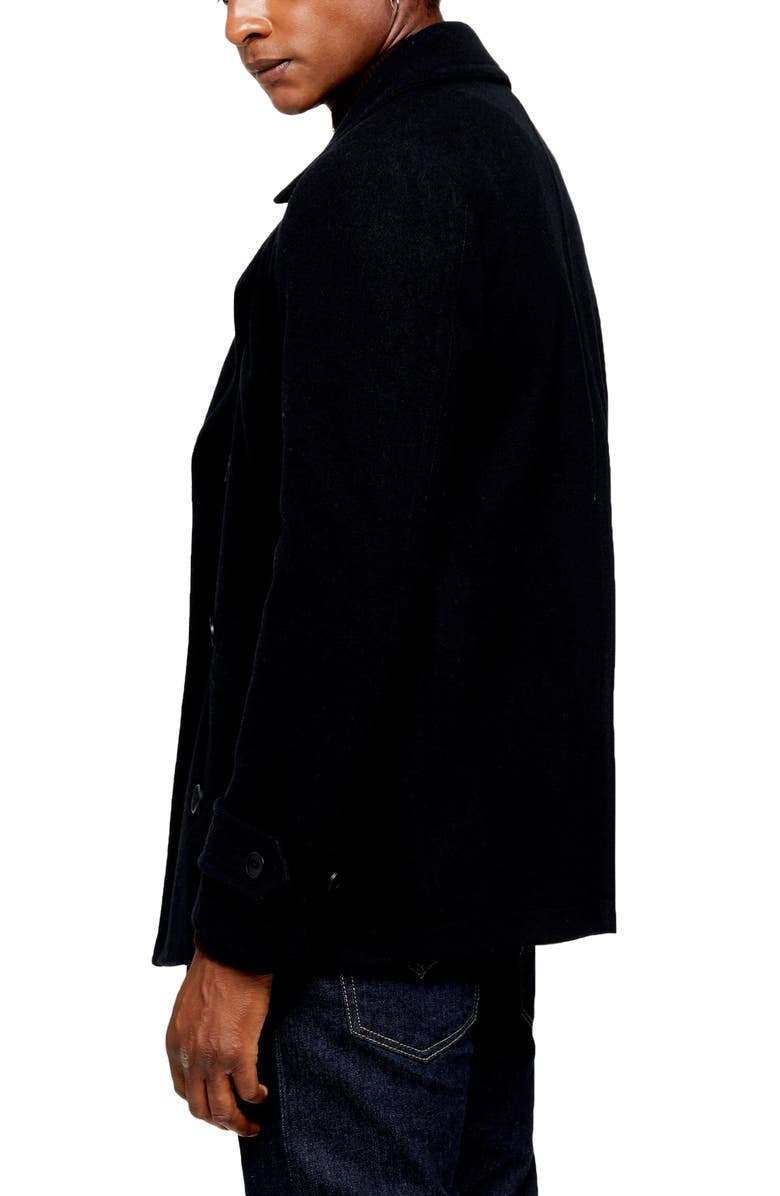 Topman Classic Fit Peacoat, Alternate, color,