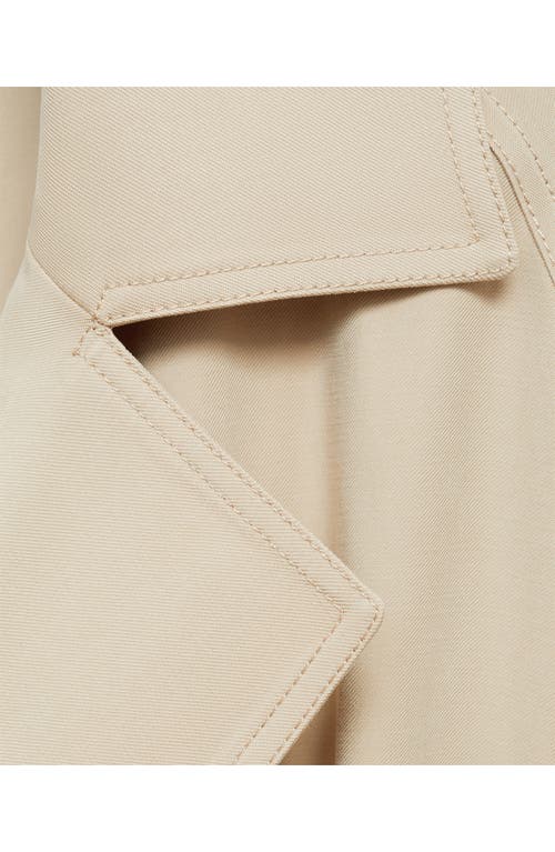 Mango Taxi Trench Coat In Light Pastel Grey