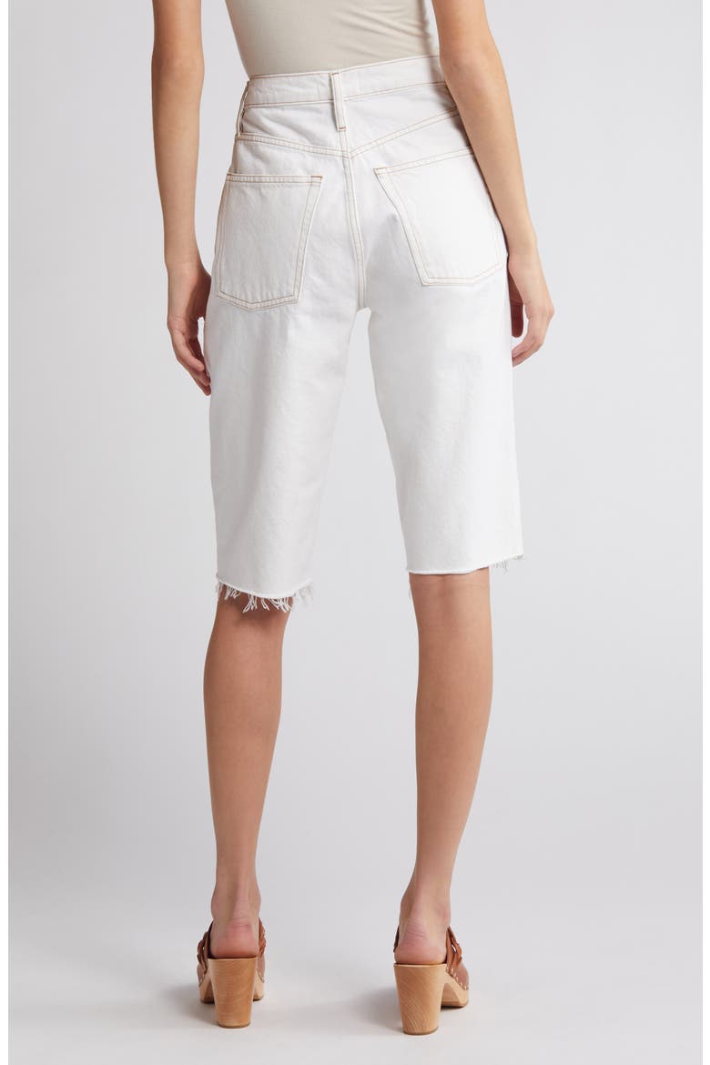 High Waist Raw Hem Denim Shorts, Alternate, color, AU NATURAL CLEAN