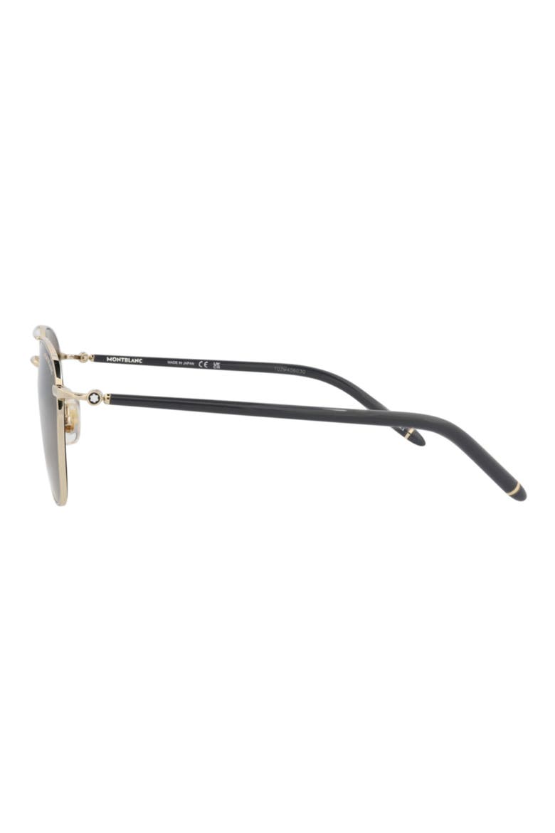 56mm Aviator Sunglasses, Alternate, color, GOLD GREY BROWN