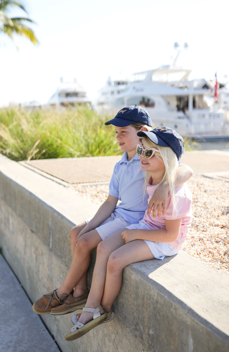 Bits & Bows Retriever Dog Twill Bow Baseball Hat, Alternate, color, Navy Blue