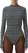 Naked Wardrobe Naked Snakeskin Print Long Sleeve Bodysuit