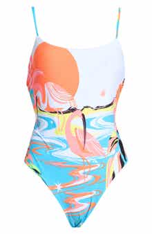 Luster Scoop Neck One-Piece Swimsuit
