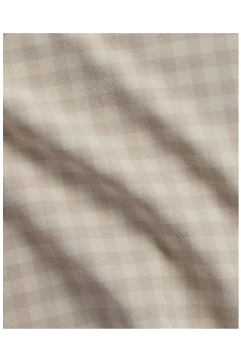 BRUSHED COTTON FITTED SHEET, Alternate, color, BONE CHECK