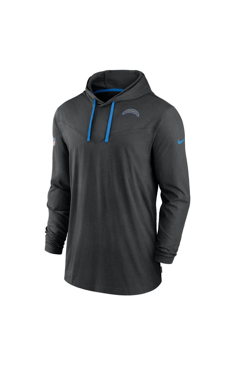 Nike Men's Nike Black Los Angeles Chargers Sideline Pop Performance Pullover Long Sleeve Hoodie T-Shirt, Alternate, color,