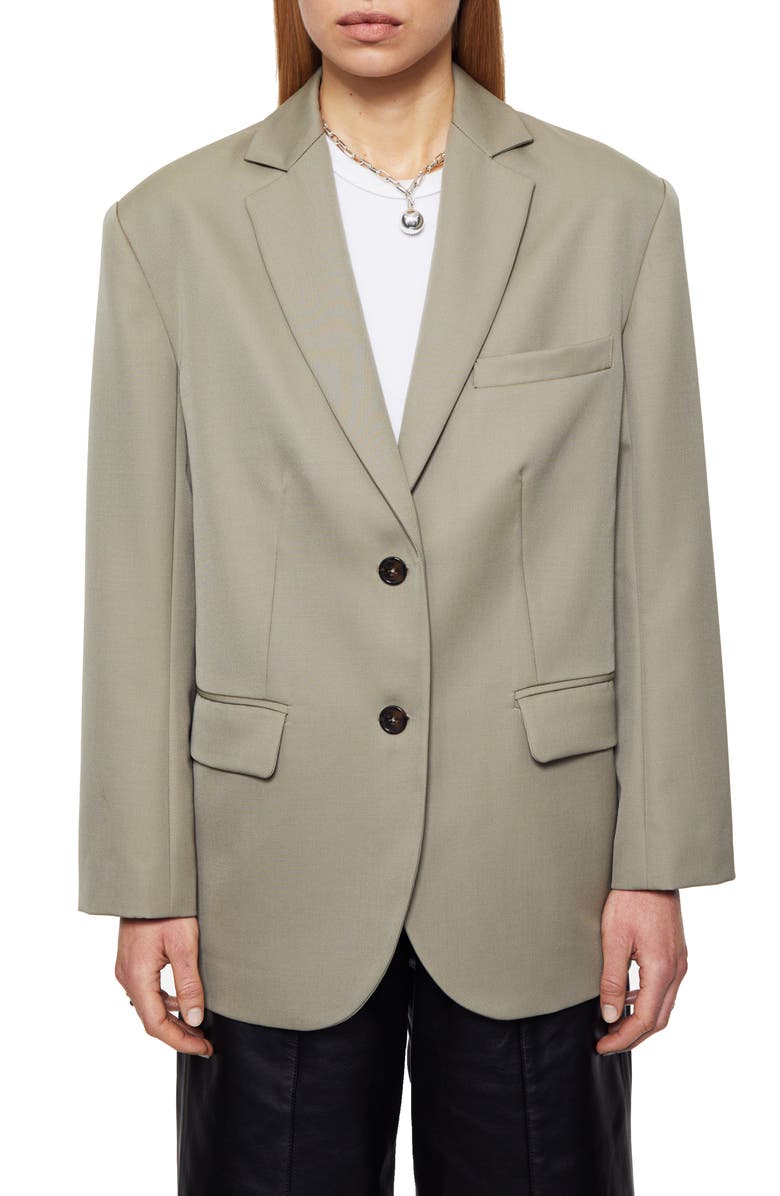 ANINE BING Quinn Wool Blazer, Main, color,
