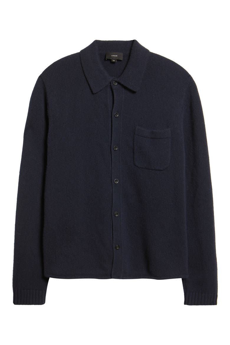 Contour Hem Lambswool Cardigan, Alternate, color, COASTAL