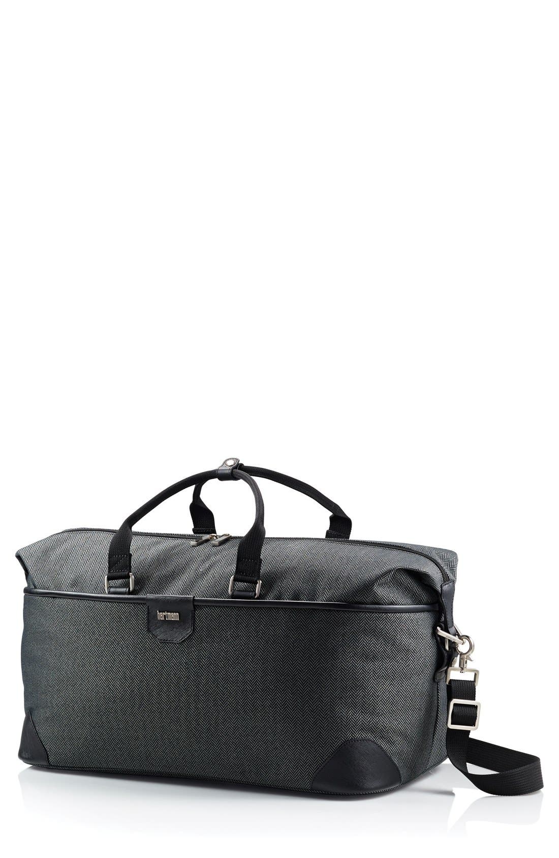 Hartmann 'Luxe' Herringbone Weekend Duffel, Main, color, 
