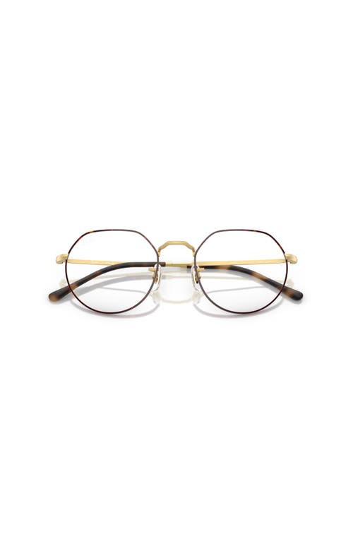 Ray Ban Ray-ban 49mm Irregular Optical Glasses In Gold