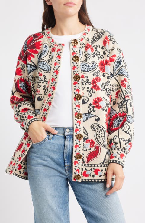 Francesca Jacquard Cardigan