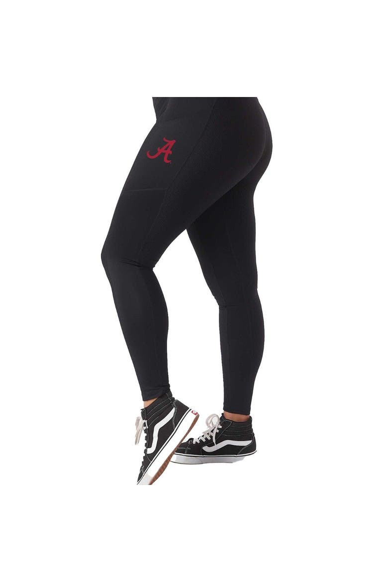 Women's  Black Alabama Crimson Tide 7/8 Mixed Media Pocket iLeggings, Main, color, Black