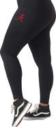 KADYLUXE Women's Black Alabama Crimson Tide 7/8 Mixed Media Pocket iLeggings